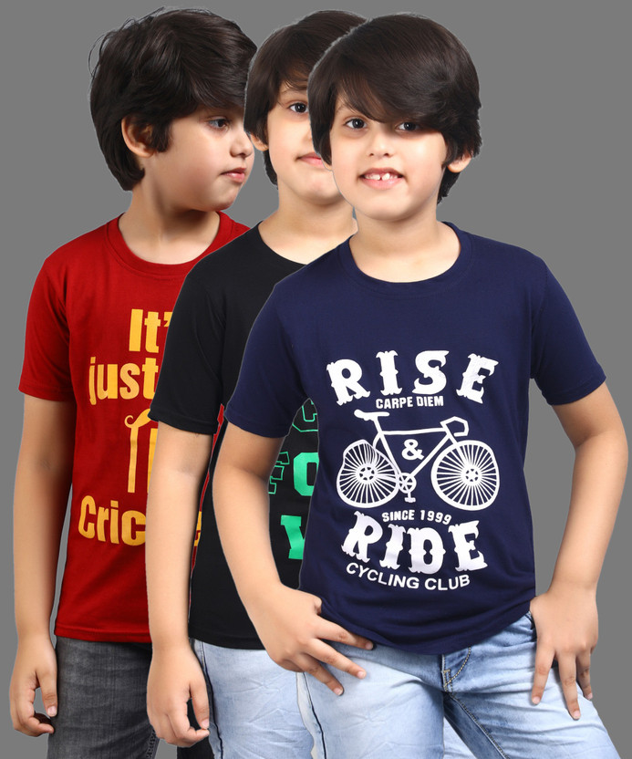 JONES Boys Printed Pure Cotton T Shirt