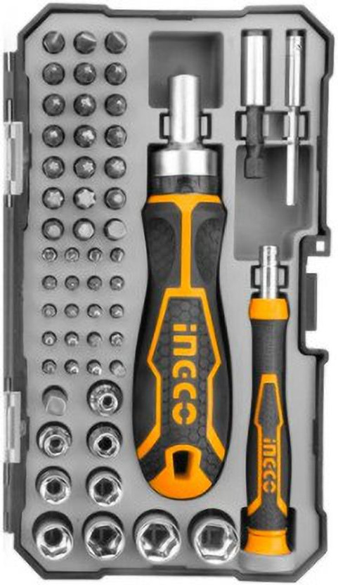 INGCO Bits Set (55 Pcs) Precision Screwdriver Set(Pack of 1)