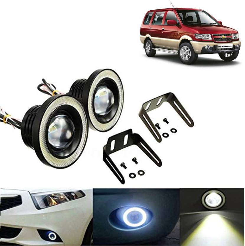 aksmit 89mm Car COB Angel Eyes Fog Light Led Headlight Lamp For Tavera ...