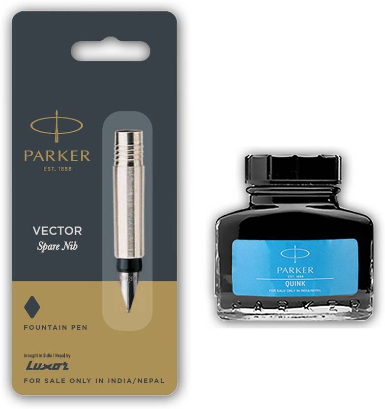 PARKER Vector spare Nib with Blue Ink Bottel Fountain Pen Buy PARKER