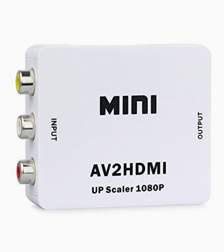 TERABYTE MINI AV/RCA to HDMI UP SCALER 1080P HD Video Converter Media Streaming Device(White)