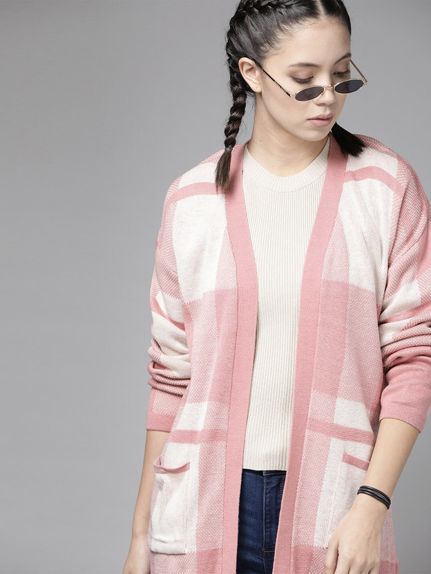 Roadster Checkered Crew Neck Casual 