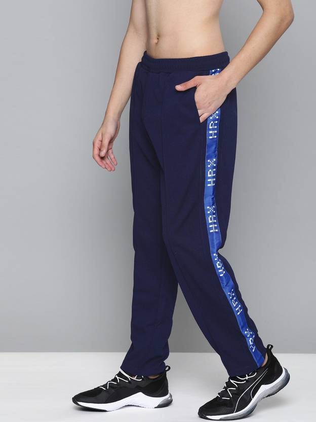 HRX by Hrithik Roshan Solid Men Blue Track Pants Buy HRX by Hrithik