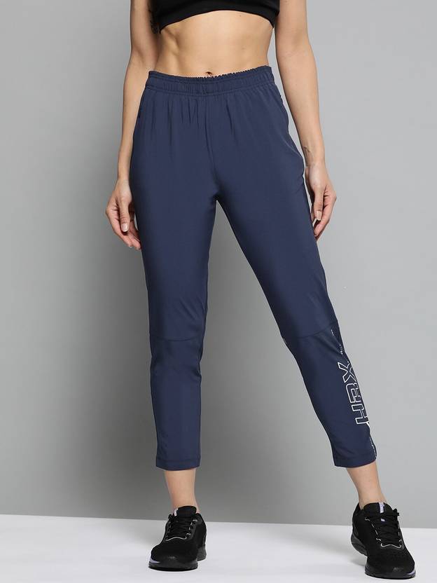 HRX by Hrithik Roshan Solid Women Dark Blue Track Pants Buy HRX by