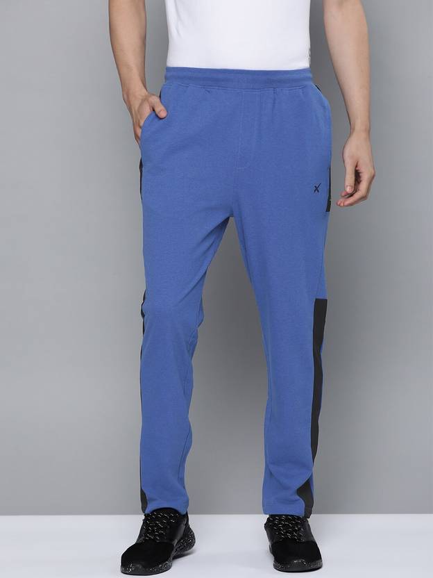 HRX by Hrithik Roshan Solid Men Blue Track Pants Buy HRX by Hrithik