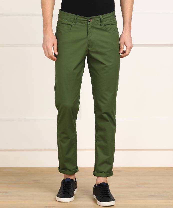 Colors of Slim Fit Men Dark Green Trousers - Buy United Colors of Benetton Slim Fit Men Dark Green Trousers Online at Best Prices in India | Flipkart.com