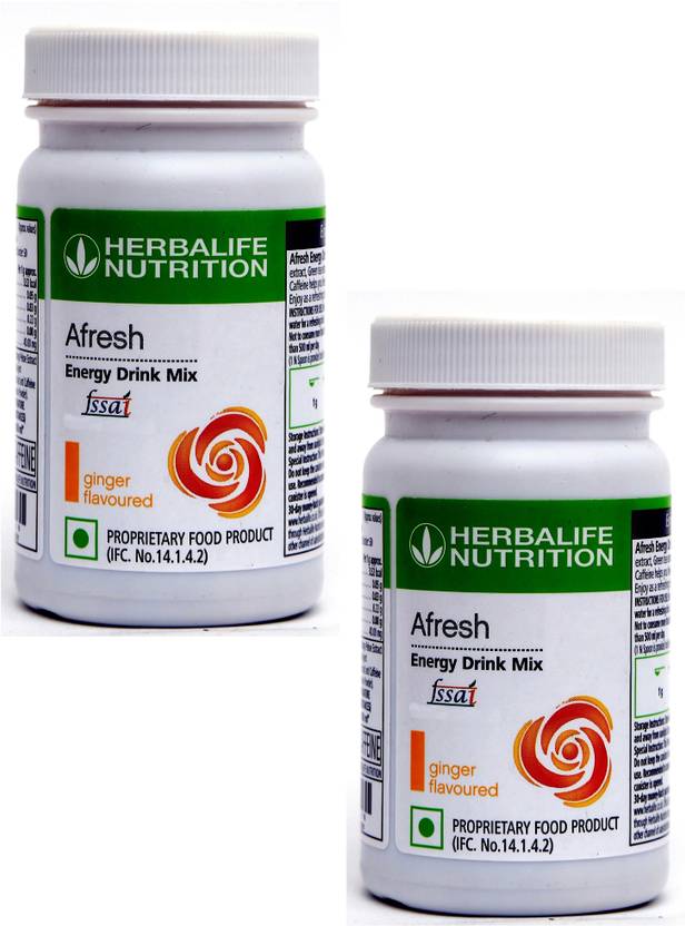 HERBALIFE Afresh Energy Drink Mix Ginger 50 g ( Pack Of 2 ) Energy