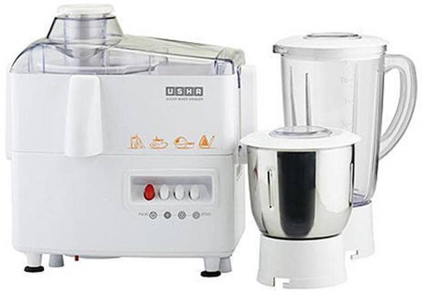 USHA JMG3345 JMG 3345 450 Juicer Mixer Grinder (2 Jars, White) Price