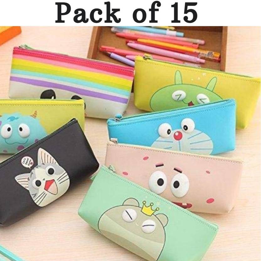 ShubhKraft Soft Silicon School Pencil Pouch Stationary