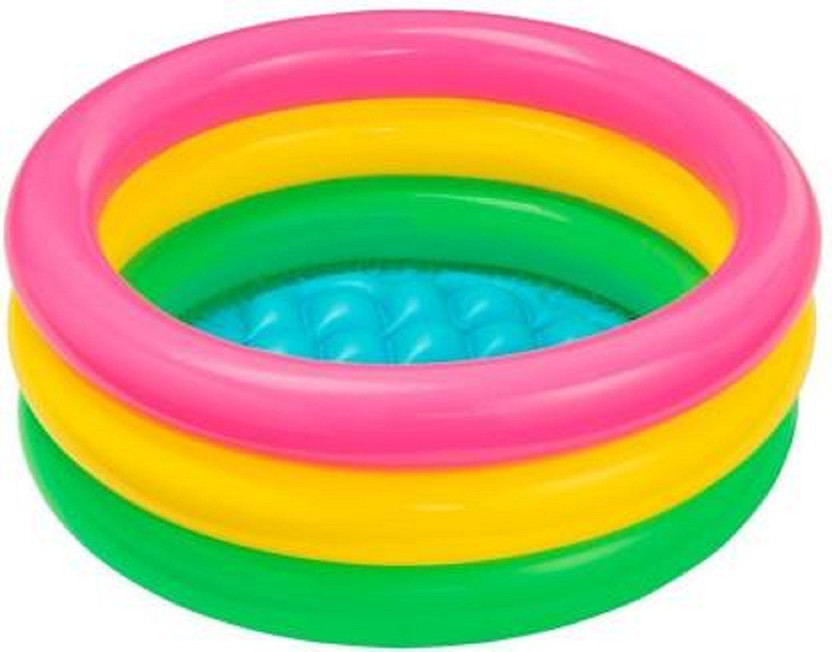 Dia Intex Baby pool Inflatable Kids Bath Tub-2Ft, Inflatable Swimming Pool Inflatable Swimming Pool(Multicolor)