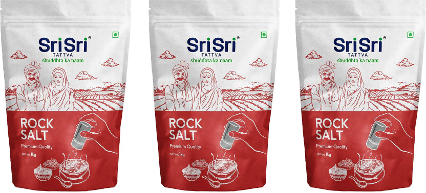 Sri Sri Tattva Rock Salt Rock Salt(3 kg, Pack of 3)