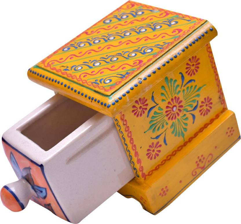 Newai Ceramic Chest of 1 Decorated Organizer Desk Drawer Jewellery