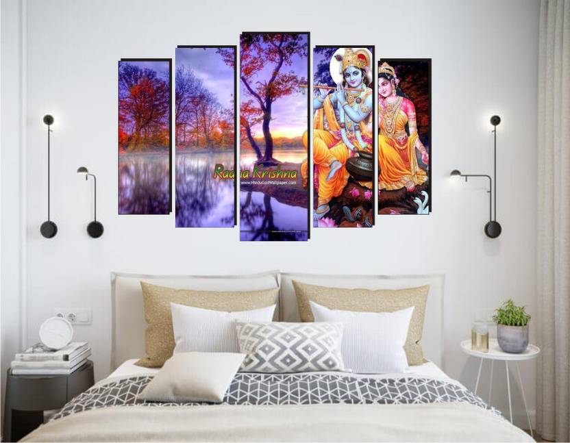 balkrishna wall stickers radha krishna wall stickers 3d god Medium Self