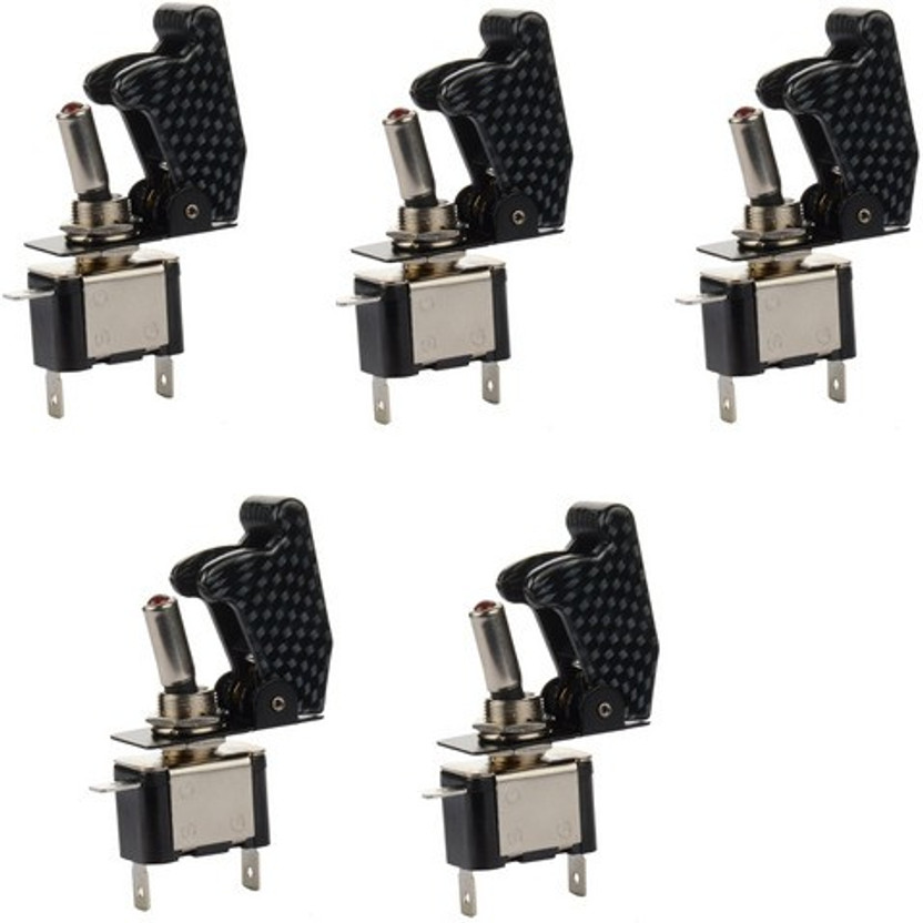 MODAXE 5 Carbon Fiber Switches 5 Car Dash Switch Panel(12 V)