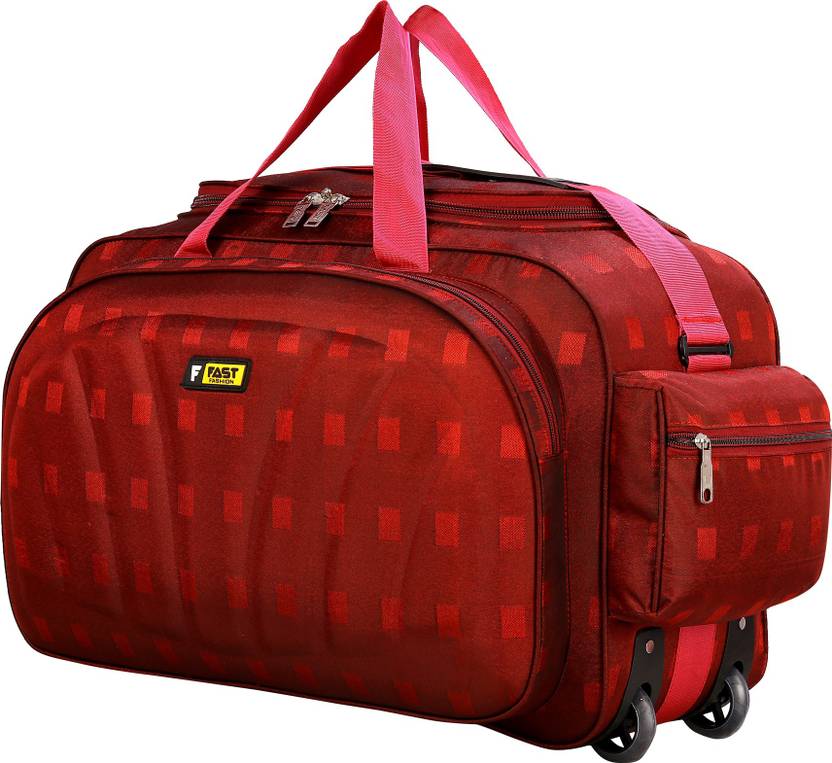 Polyester Cabin Size Luggage Duffle Strolley Bag Duffel With Wheels