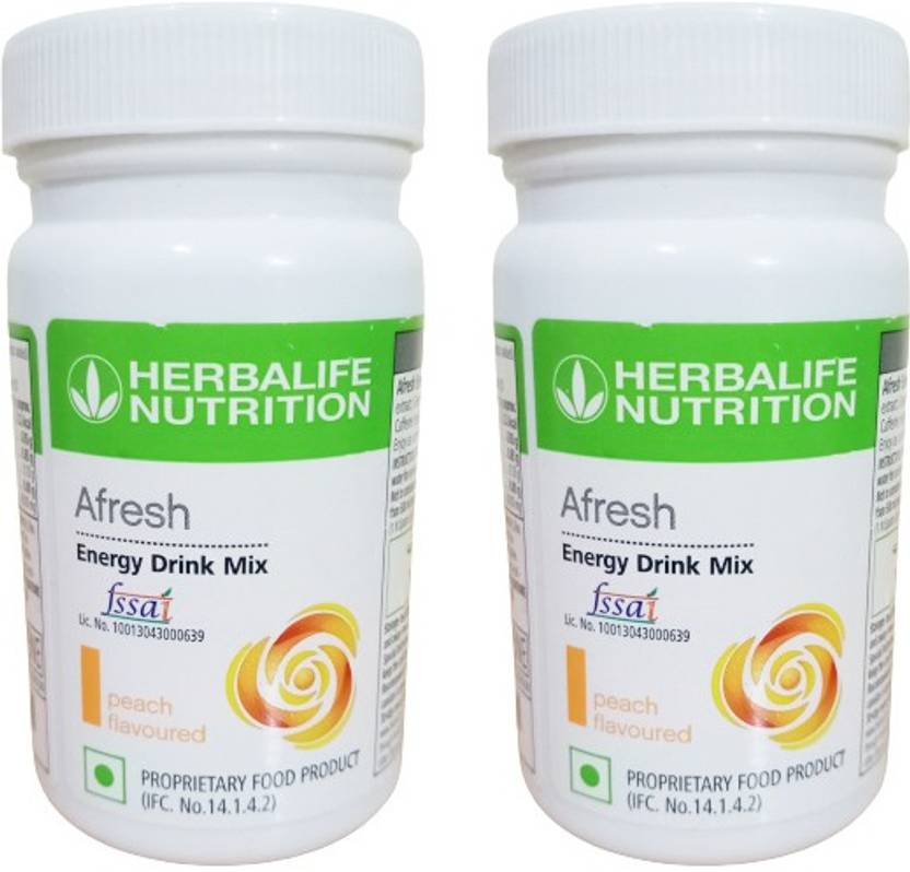 HERBALIFE Afresh Energy Drink Peach Flavor Combo Pack Of 2 PCS Combo