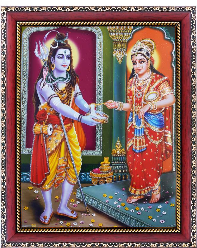 koshtak Lord Shiva & Maa Annapurna Religious Frame Price in India - Buy ...