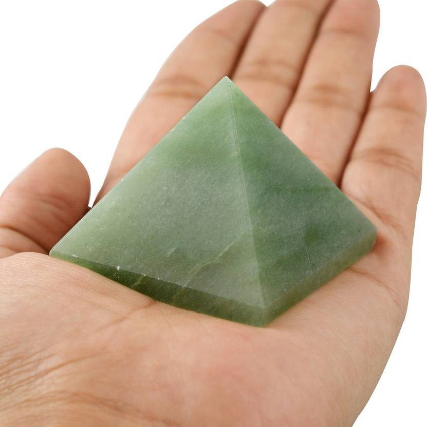 REIKI CRYSTAL PRODUCTS Green Jade Pyramid Natural Crystal Pyramid 4045