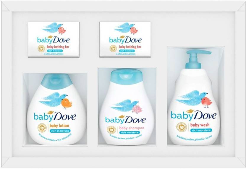baby Dove Day 1 Essentials Gift Set of 200 ml Packs With Baby Soaps