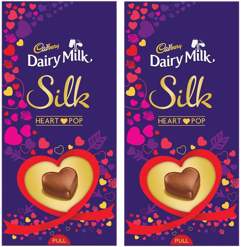 Cadbury Dairy Milk Silk Heart Bars 250 g (Pack of 2) Bars (2 x 250 g