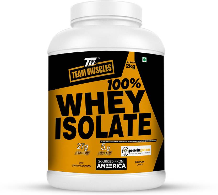 TEAM MUSCLES Whey Isolate Protein 2 Kg (Cream & Cookies) Whey Protein