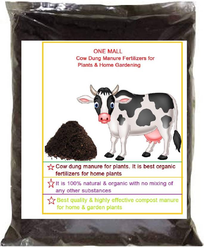 ONE MALL Cow dung manure for plants. It is best organic fertilizers for
