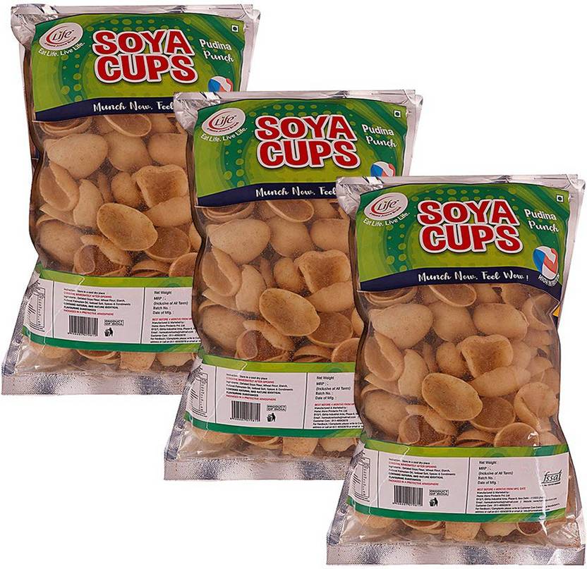 Life SOYA Cups Katori Healthy Fiber Gluten Free Pudina Mint Flavour