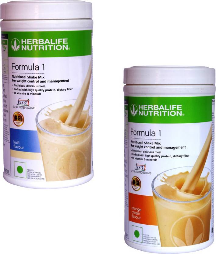HERBALIFE Weight Loss Combo Formula 1 Nutritional Shake Mix Kulfi Flavor With Orange Cream