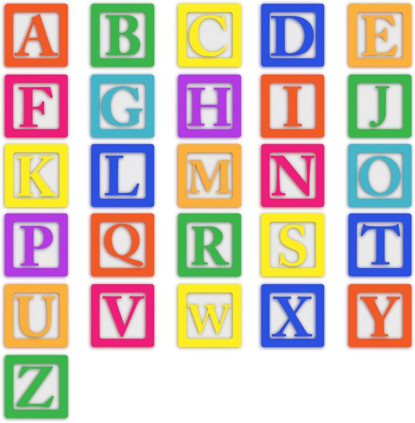 SRD Alphabets Large 35" Kids Room Learning Alphabets A to Z chart