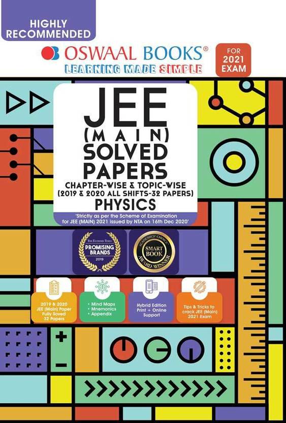 Oswaal JEE Main Solved Papers Chapterwise Topicwise 2019 2020 All 