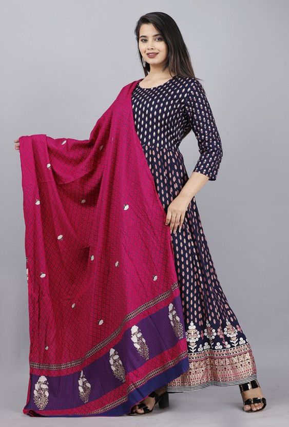 Women Gown and Dupatta Set 