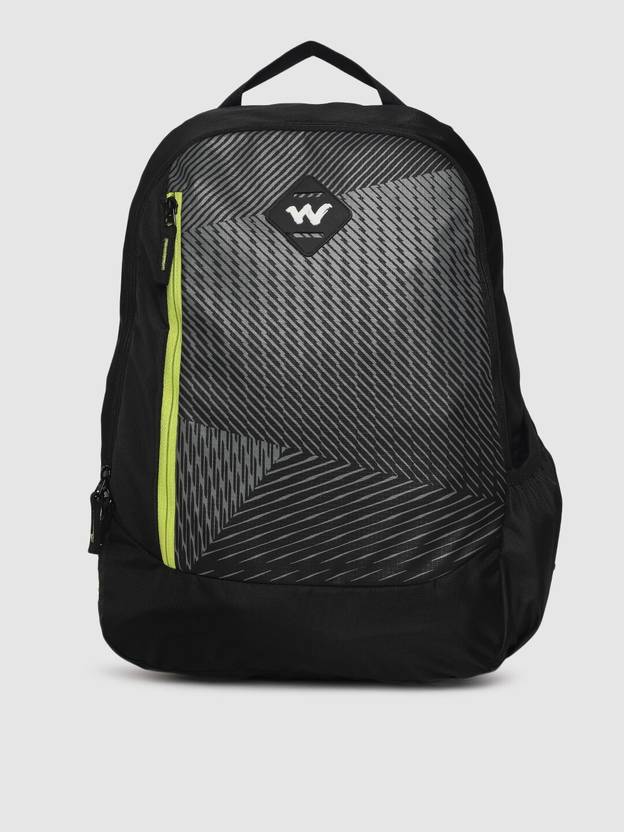 wildcraft unisex black printed backpack