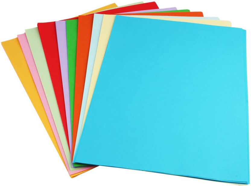 The Mark Unruled A4 70 gsm Coloured Paper(Set of 100, Multicolor)