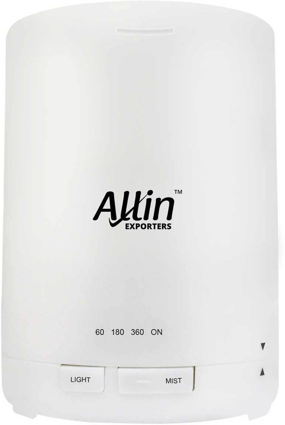 Allin Exporters Ultrasonic Diffuser and Humidifier 2 in 1 - Perfect for Office Diffuser Aroma Diffuser LED Ultrasonic Humidifier(300 ml)