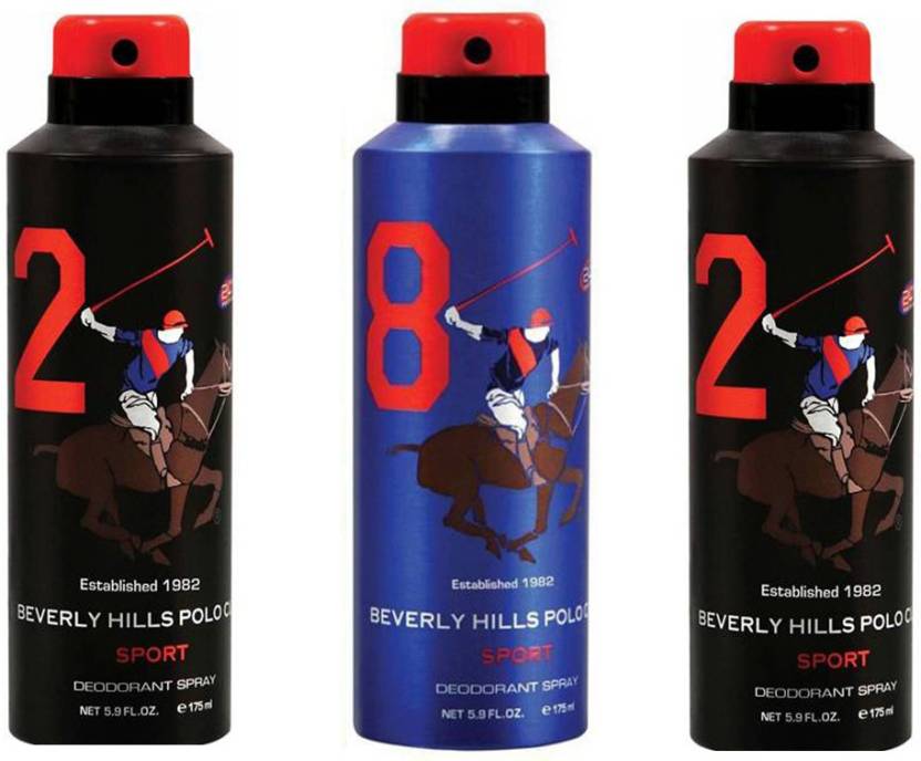 U.S. POLO ASSN. Beverly Hills Polo NO8/ NO2*2 DEO Deodorant Spray - For ...