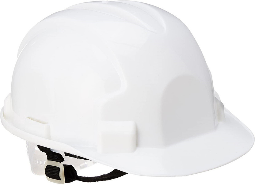 AKTION SH002 Safety Helmet RV-H21 Nape Type - White (Pack of 1) Construction Helmet(Size - Free)