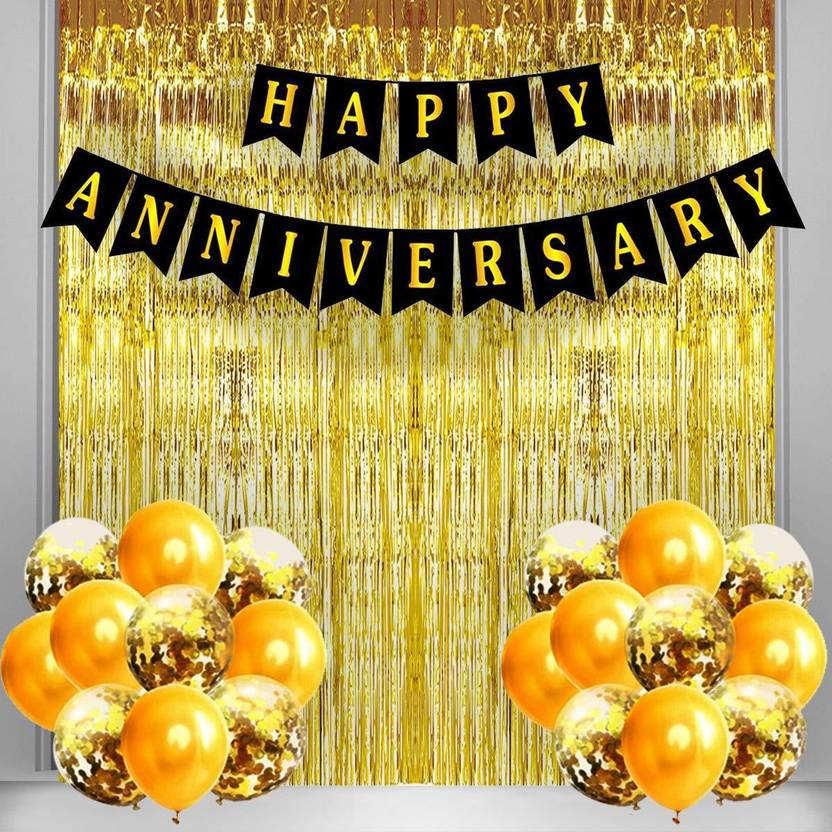 Rozi Decoration Solid Happy Anniversary Party