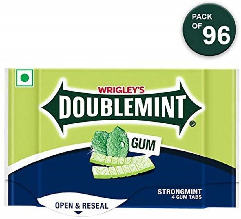 Doublemint Strongmint Flavour Chewing Gum Tab, 7.4g (Pack of 96