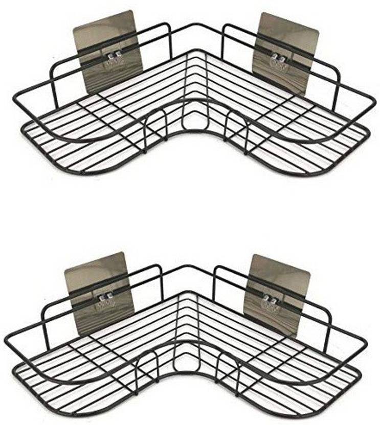 Wall Mounted Shower Storage Corner Shelf Holder Stainless