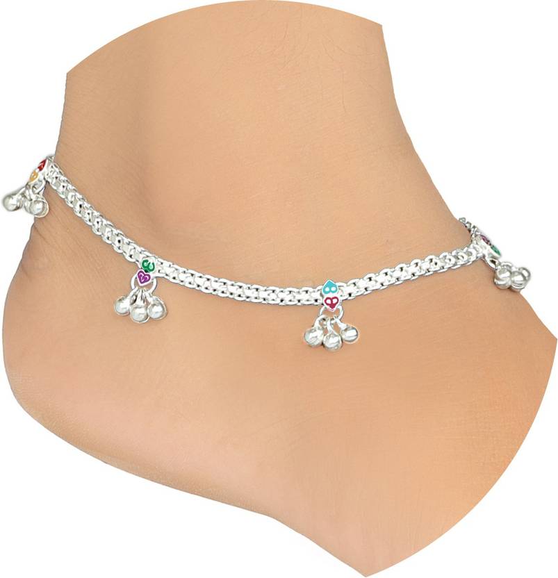 SHASHI ORNAMENTS 10.2inch 32gms Women and Girls Silver Plated White