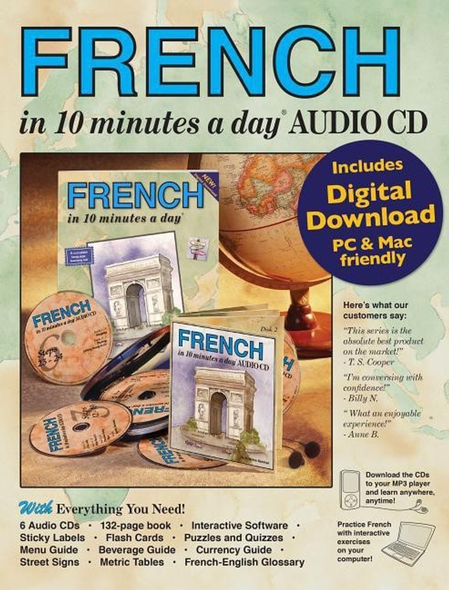 FRENCH FRENCH in 10 minutes a day BOOK + AUDIO(English, Mixed media product, Kershul Kristine K MA) - Flipkart Deal