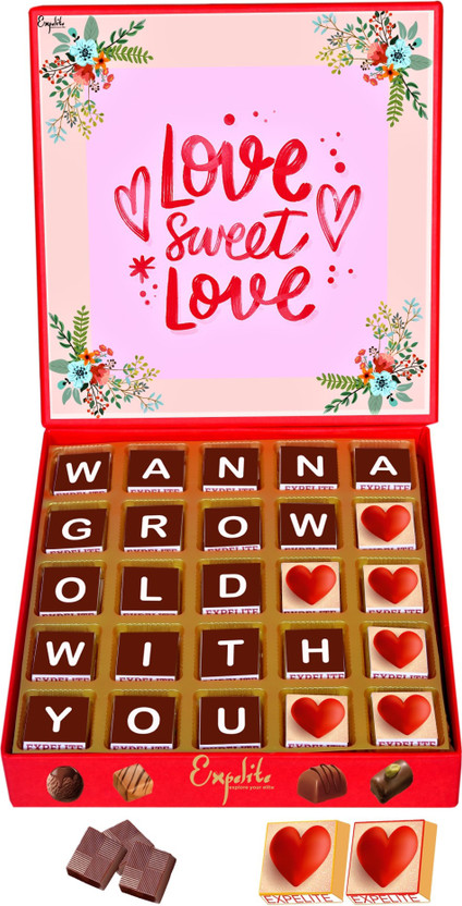 Expelite Expelite Wanna Grow Old With You Chocolate Gifts For Boyfriend , 25 pc Always Stay With Me Gifts Online Bar Gift Pack(25 Units) - Flipkart Deal