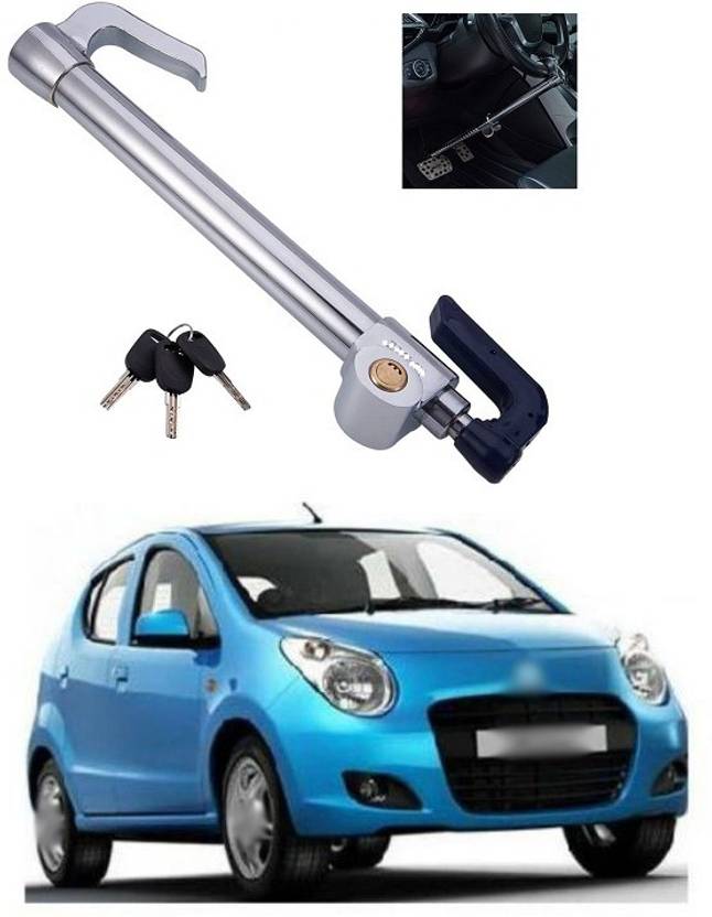 PRTEK Universal Pedal Lock AntiTheft Extendable Double Hook Car Clutch