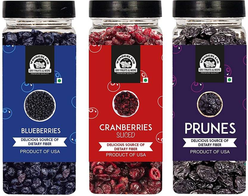 WONDERLAND Foods Dried Fruits Berries Set Combo Pack (Blueberry 250 g