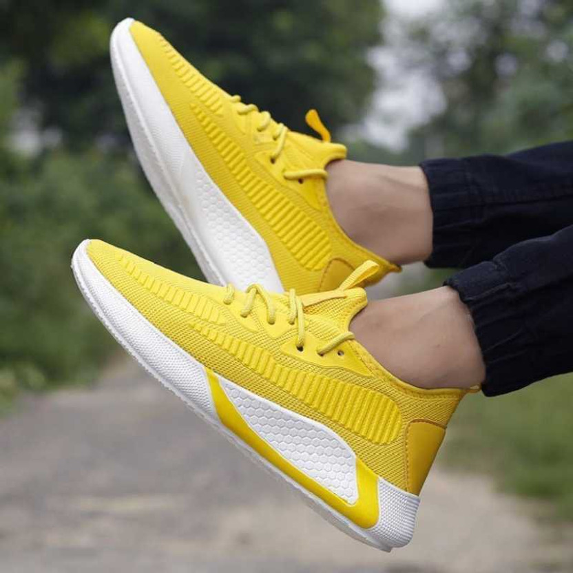 Yellow mesh sneakers Clearance