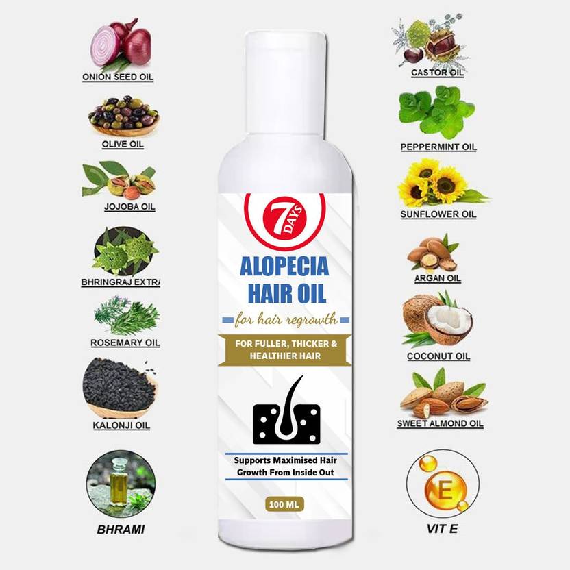 7 Days Alopecia Hair loss Treatment Oil for hair Regrowth hair loss dandruff control Hair Oil