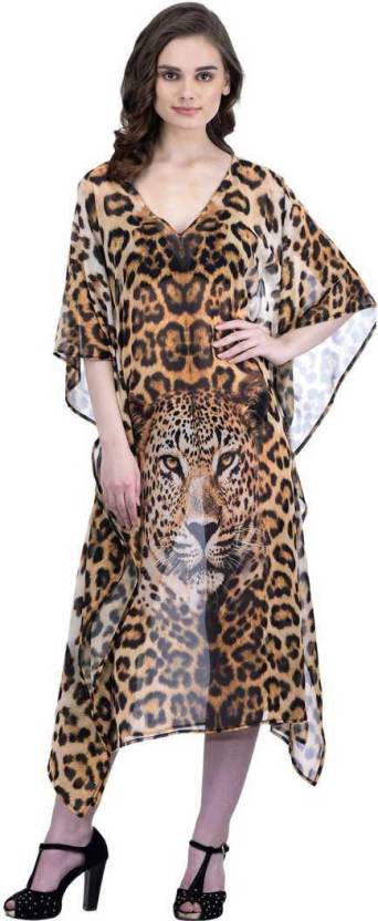 Cozee Shopping Self Design, Animal Print Georgette Women Kaftan - Buy Cozee  Shopping Self Design, Animal Print Georgette Women Kaftan Online at Best  Prices in India 