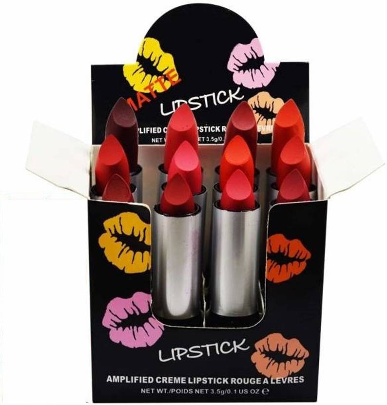 Glamezone Balm Matte Lipstick Combo Pack of 12 Price in India, Buy