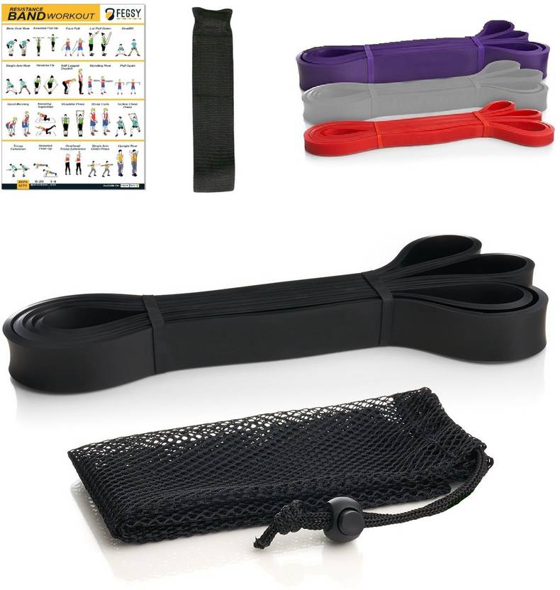 FEGSY Black Pullups Assist Fitness Resistance Tube Gym Stretching Band