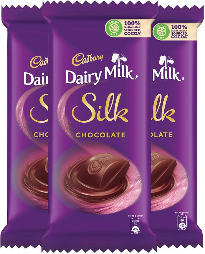 Cadbury Dairy Milk Silk Chocolate Bar 150 g (Pack of 3) Bars Price in